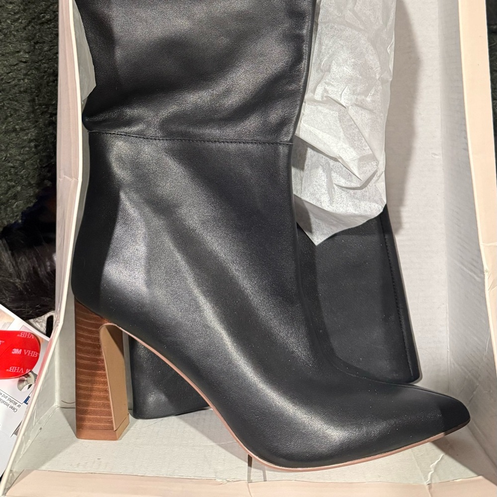 Chinese Laundry Frankie Black Leather Boots